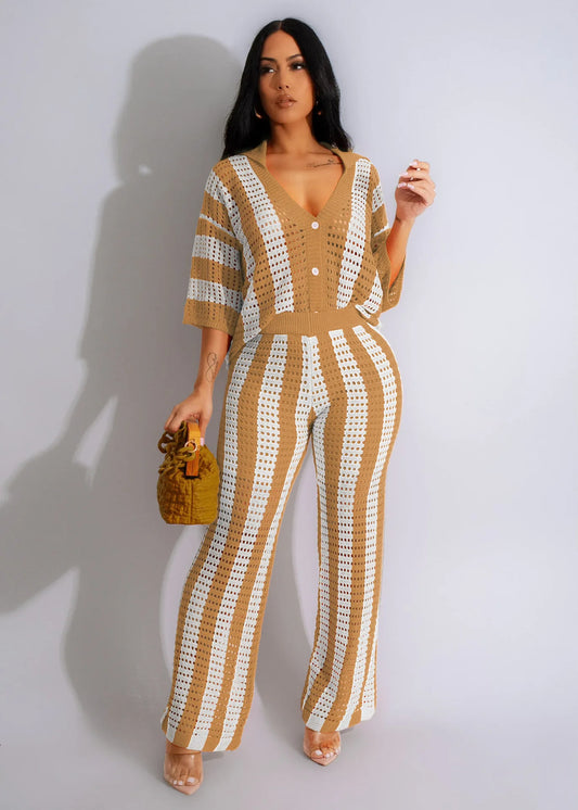 Completo Maglia Righe Pantalone Ampio