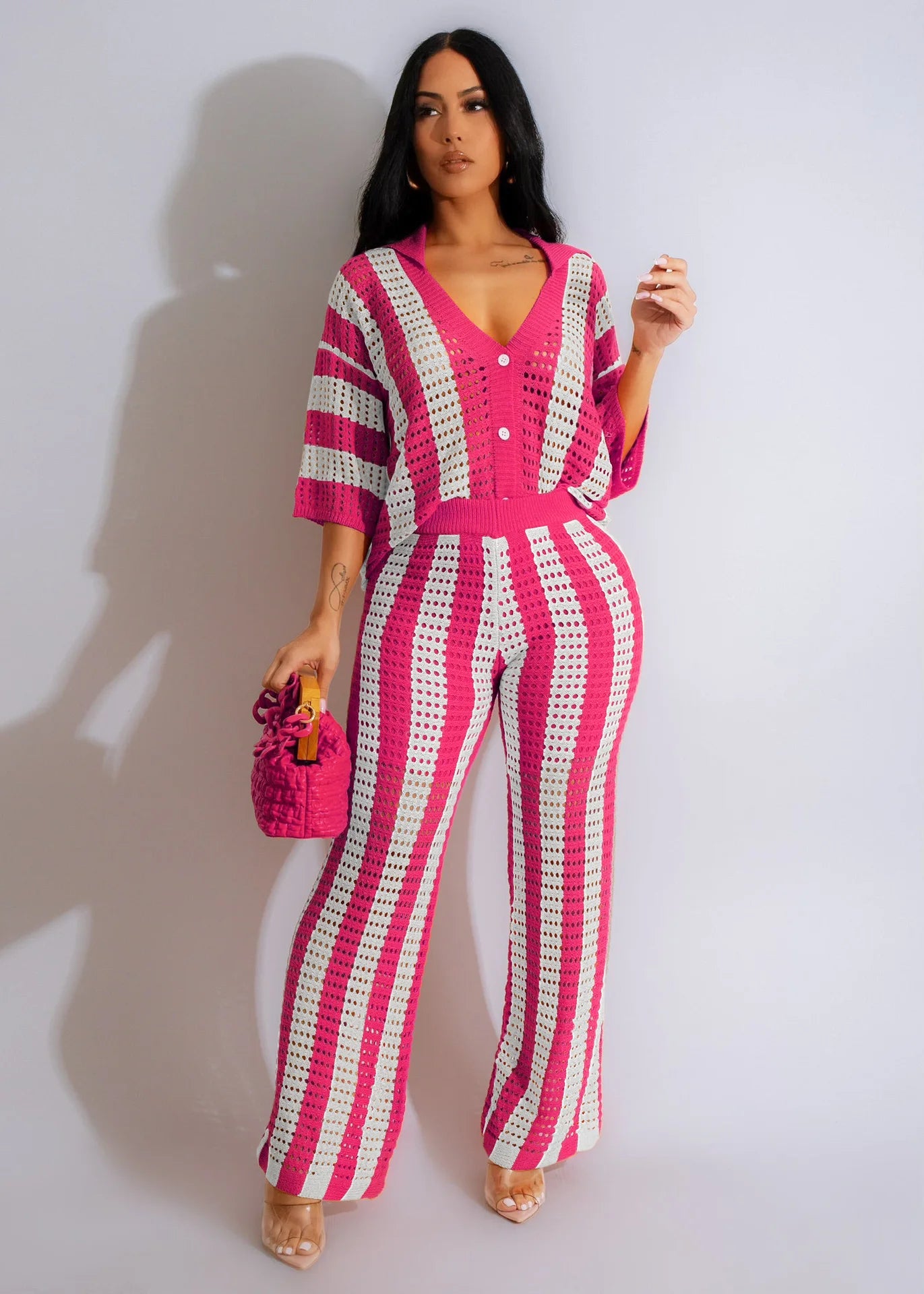 Completo Maglia Righe Pantalone Ampio